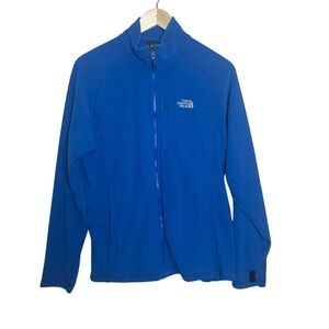 North Face Men’s Blue Fleece Full Zip Up Medium Outdoor Hiking Athletic Casual